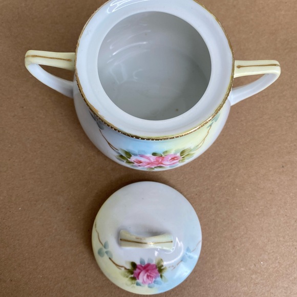Vtg Nippon Hand Painted Cream and Sugar Pair Fine China - Picture 5 of 13